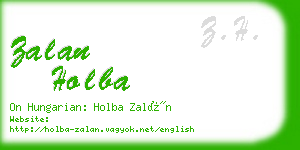 zalan holba business card